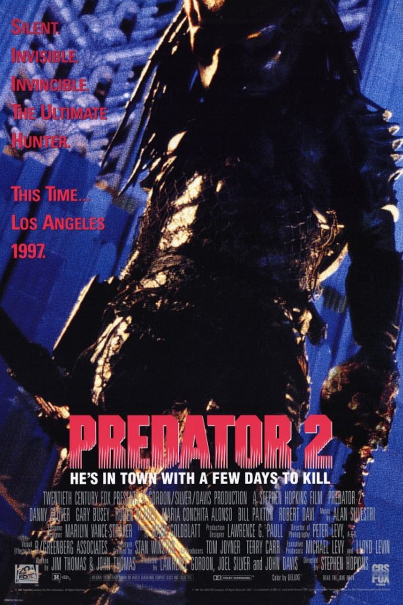 Predator 2 movie poster featuring the City Hunter