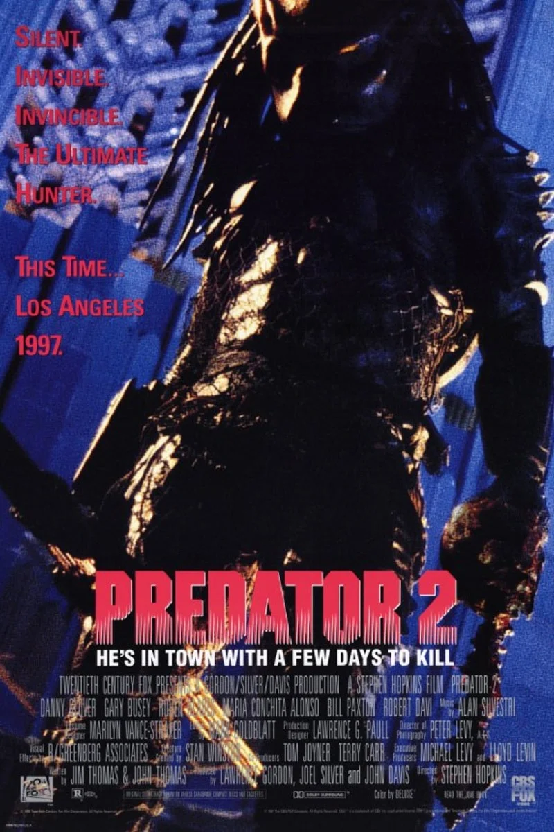 Predator 2 movie poster featuring the City Hunter