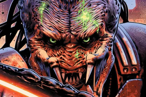 Dek Predator from the cover of the Predator: Badlands prequel comic