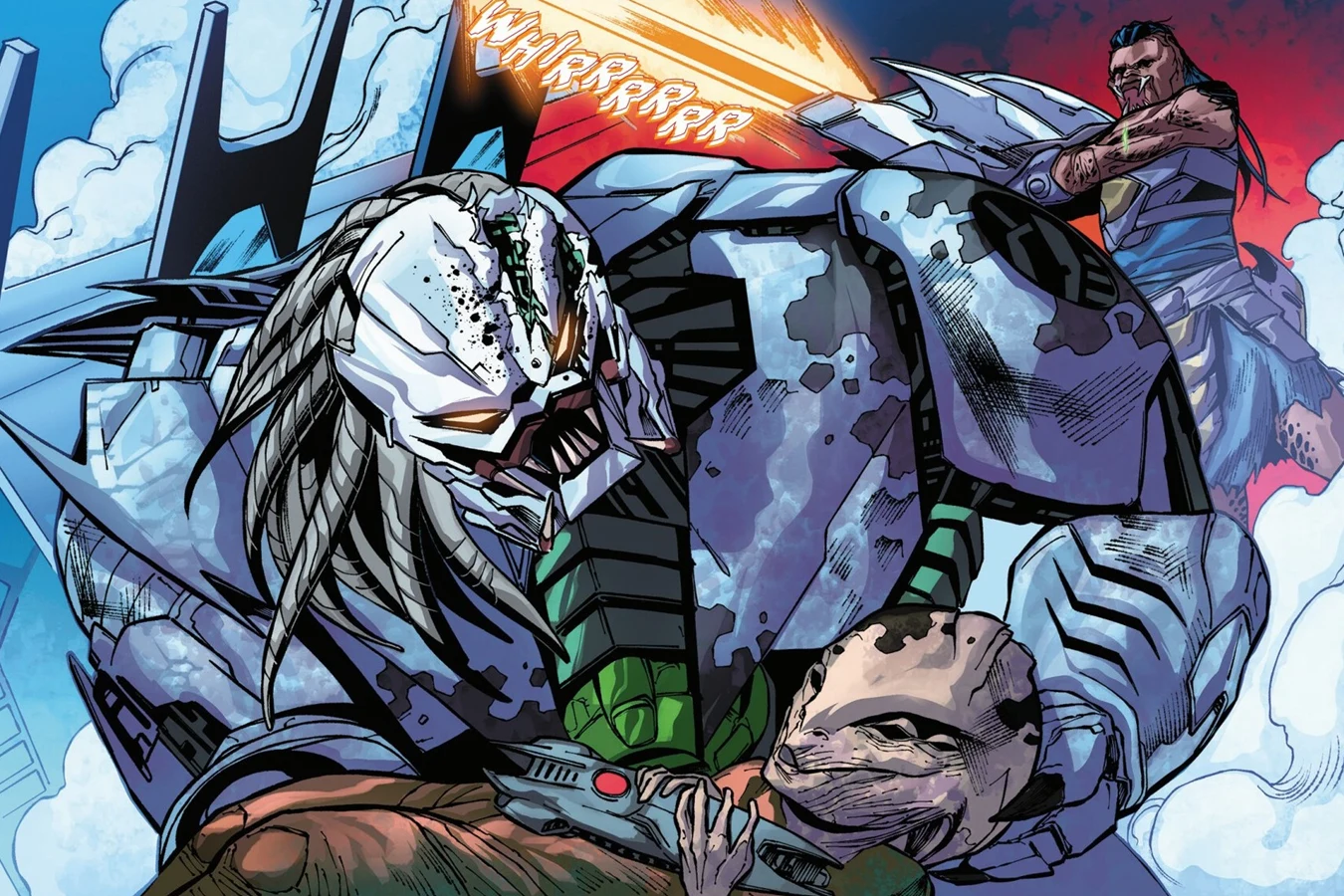Dek fights the robotic Yautja Killer in the Predator: Badlands prequel comic
