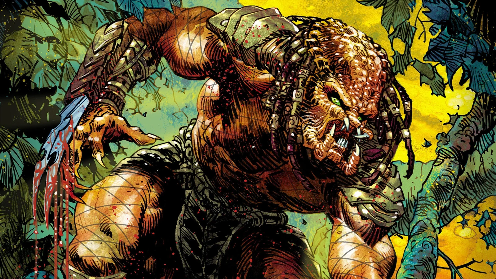 A Yautja hunter faces human fighters in Predator: Bloodshed