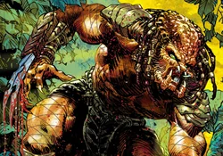 A Yautja faces human fighters in Predator: Bloodshed