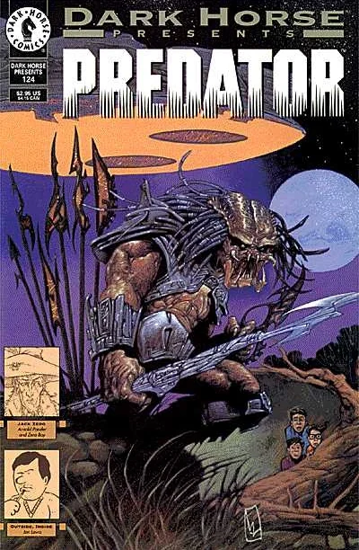 Val Mayerik's cover for Dark Horse Presents #124 (August 1997), the issue that led with Predator: Bump in the Night