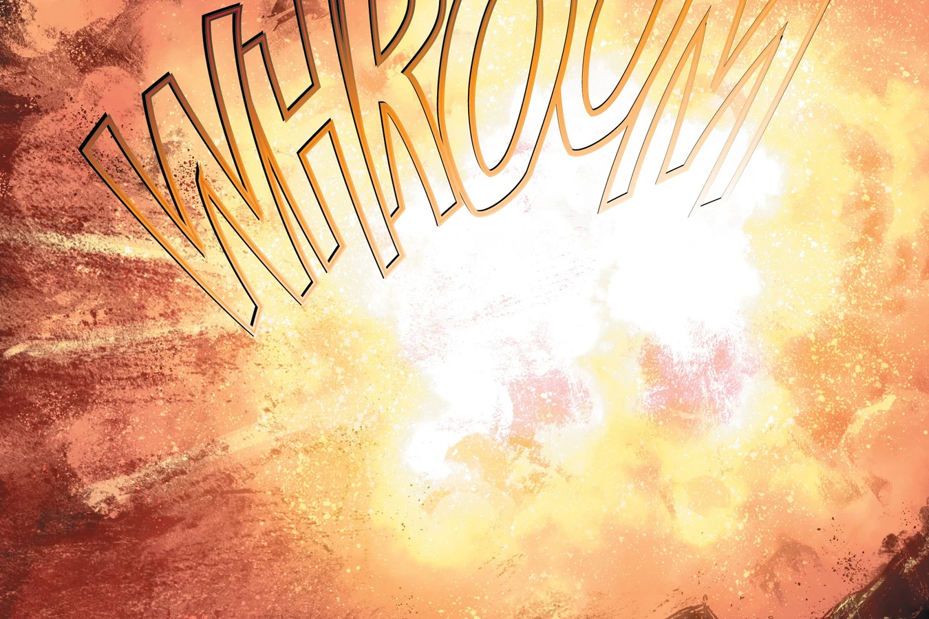 The Predator's cave explodes in a ball of fire in Predator: Hunters II
