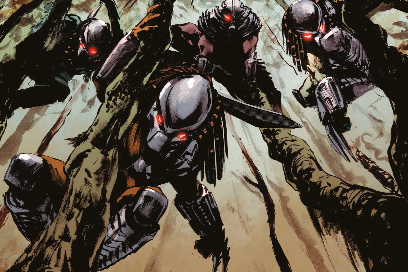 Predators cloaked in the trees during the Tartarus forest ambush
