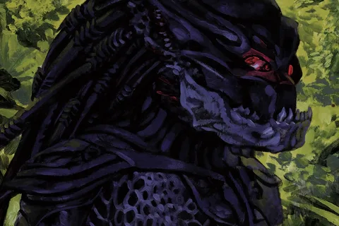 Predators one-shot cover by Sean Phillips with a Predator in profile, Strangers in a Strange Land, and barcode