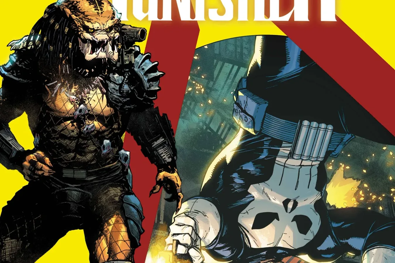 Predator vs. Punisher promotional cover art by Dustin Weaver