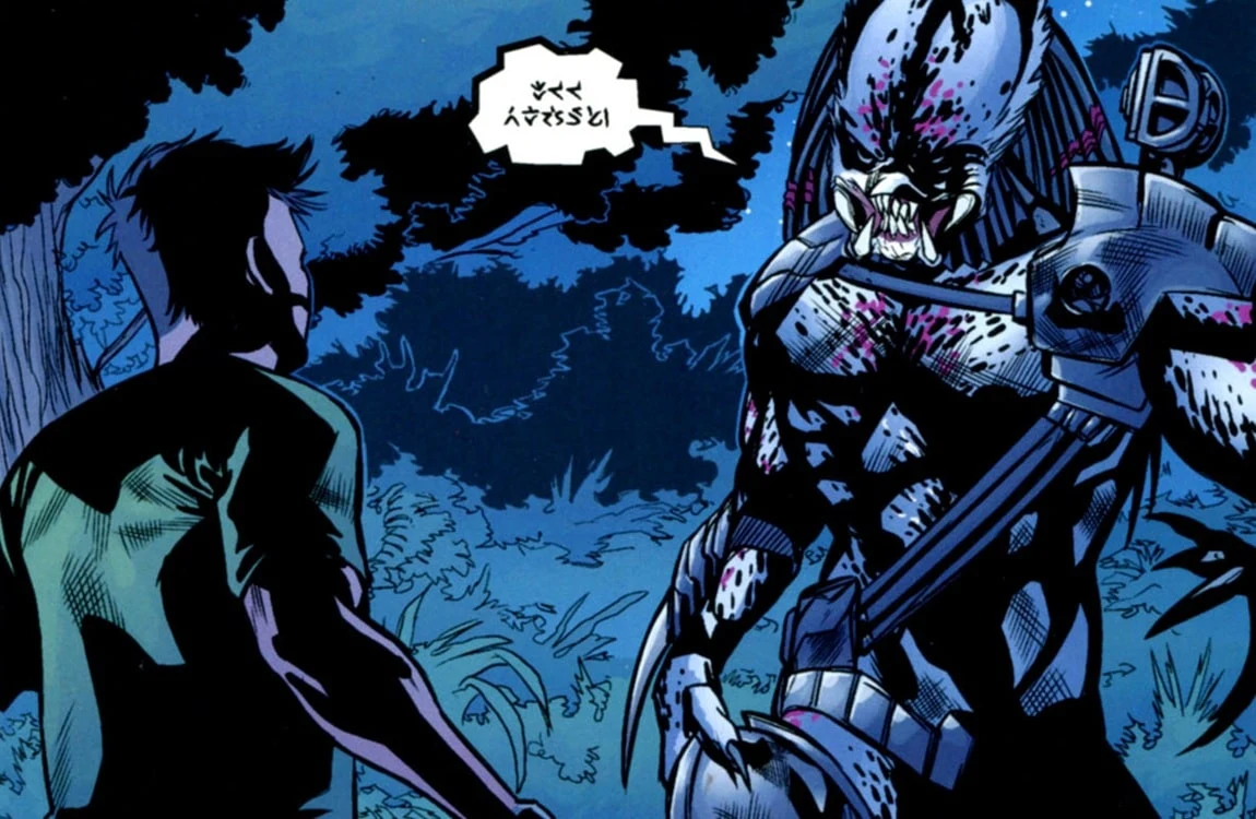 Drake faces the Berserker Predator in Predators: Welcome to the Jungle
