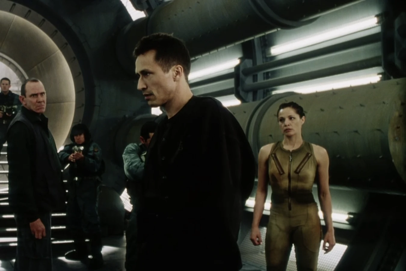Elgyn in the Auriga mess hall standoff with Wren's soldiers