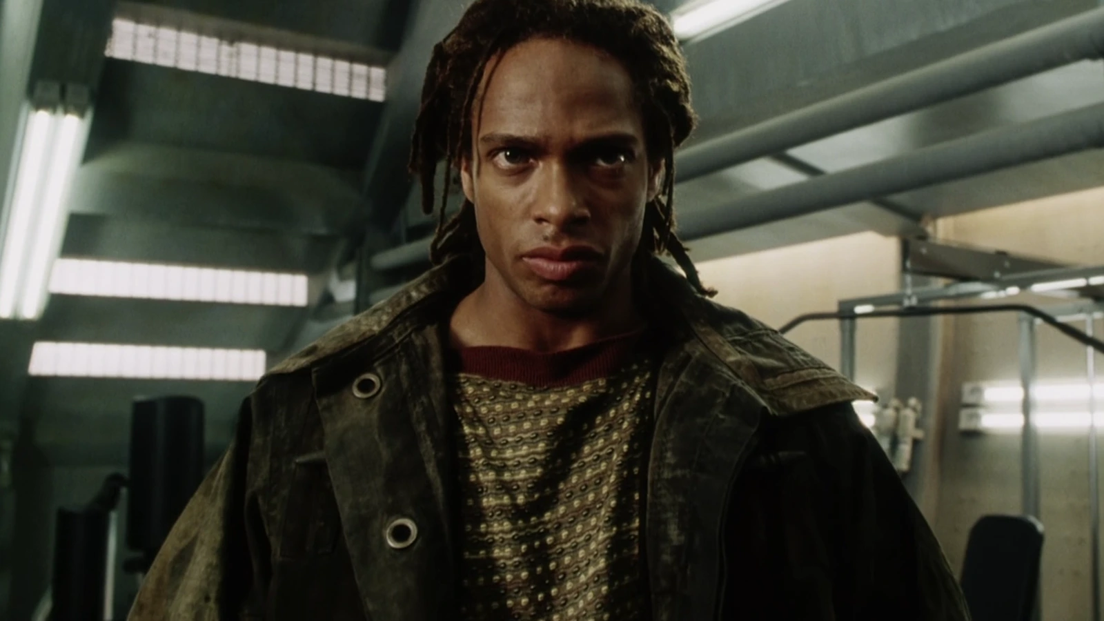 Christie in the Auriga gym in Alien: Resurrection