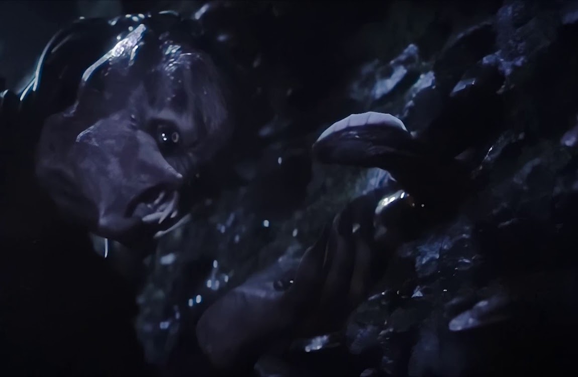 The acid spitting eel being trained by Dek