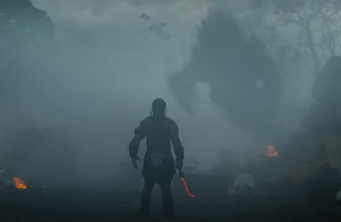 Dek about to fight a giant monster