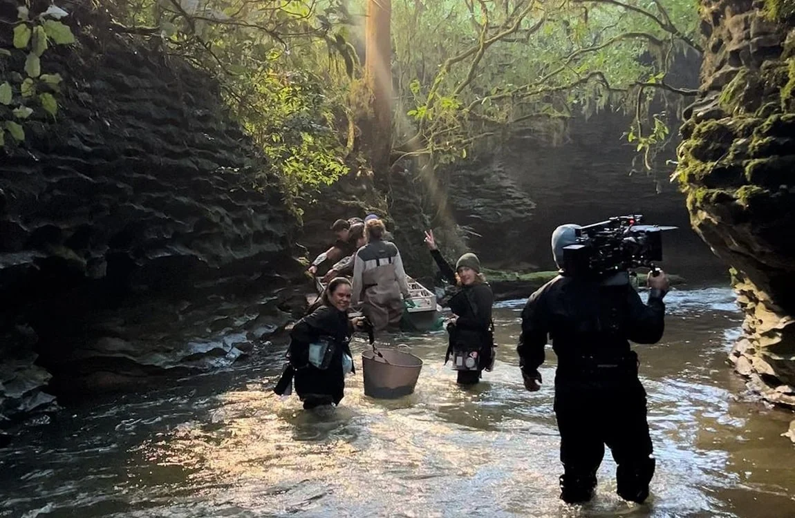 A behind the scenes look at filming of Predator: Badlands