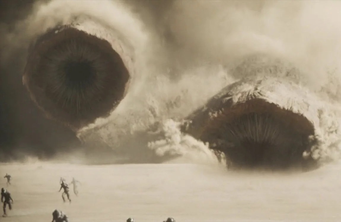 The sandworms from Dune: Part Two
