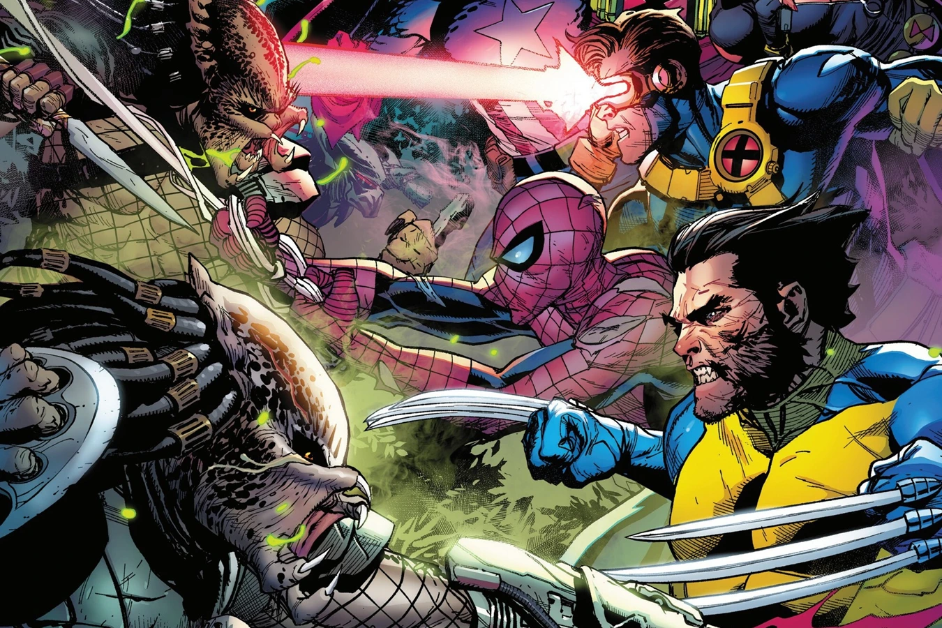 Graveyard's hunting party attacking the X-Men