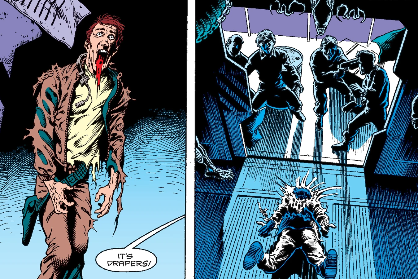 Colonist Drapers in the Hadley's Hope hive in Aliens: Newt's Tale