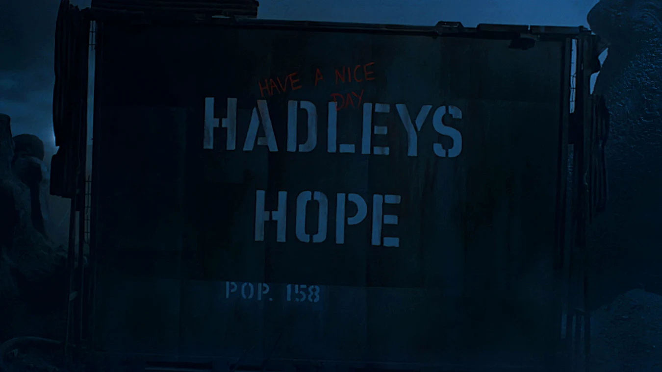 Hadley's Hope colony sign on LV-426