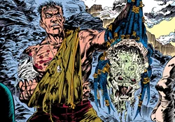 A removed Predator head from Predator: Big Game