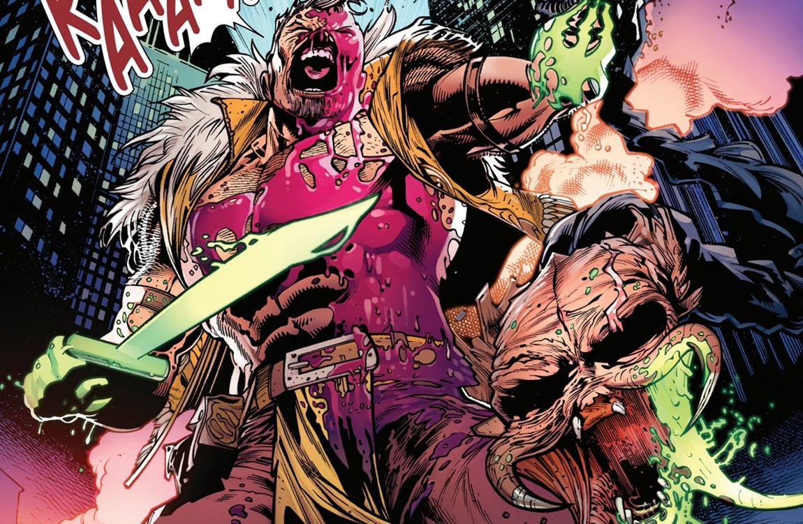 The Kinner Predator gets killed by Kraven in Predator vs. Spider-Man