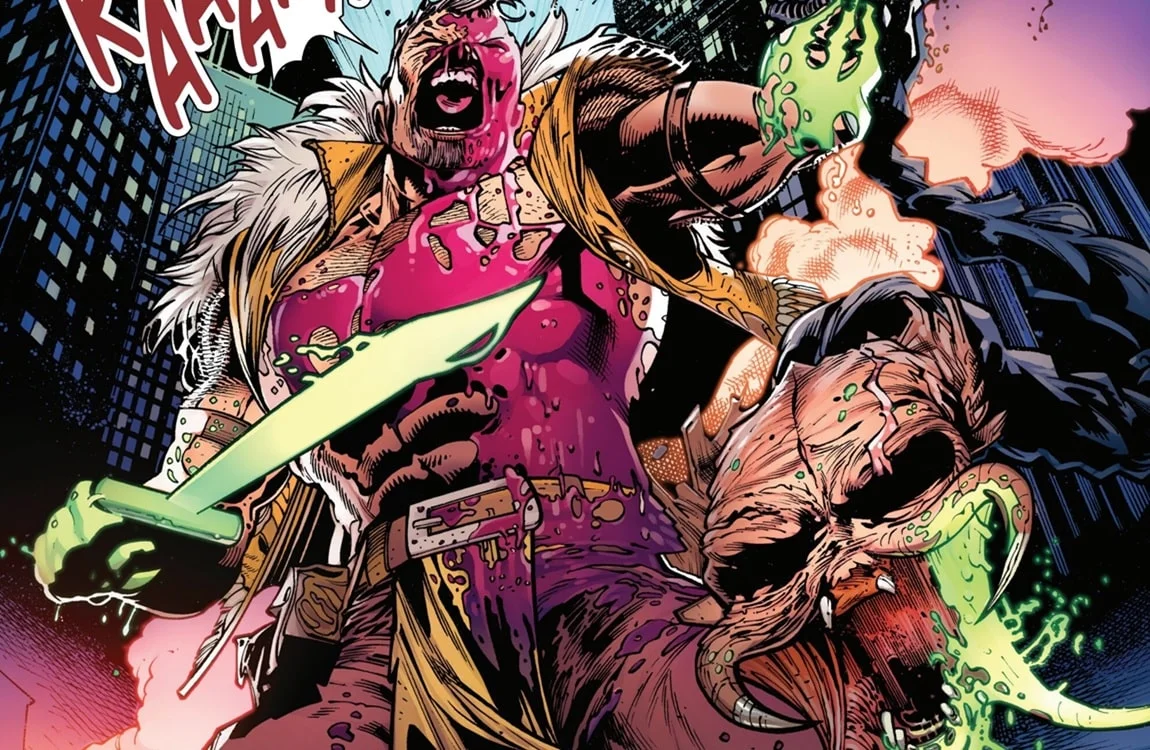 The Skinner Predator gets killed by Kraven in Predator vs. Spider-Man