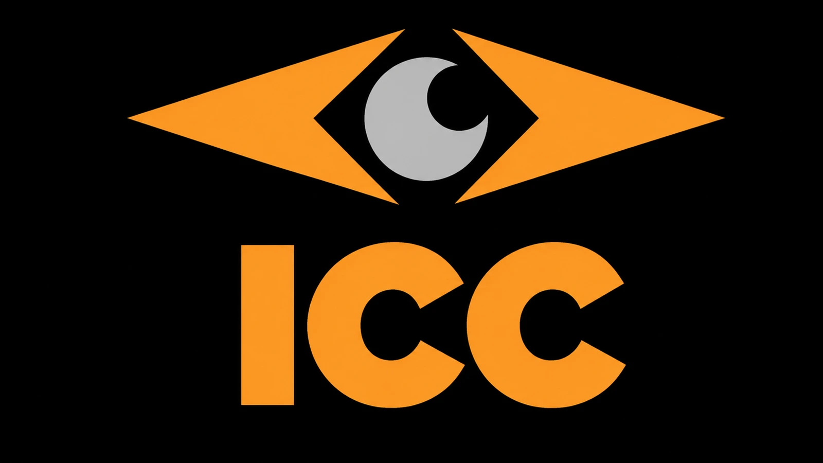 ICC emblem, an orange eye with a gray crescent above the letters ICC