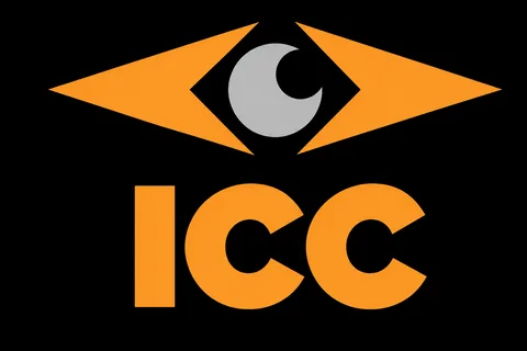 ICC emblem, an orange eye with a gray crescent above the letters ICC