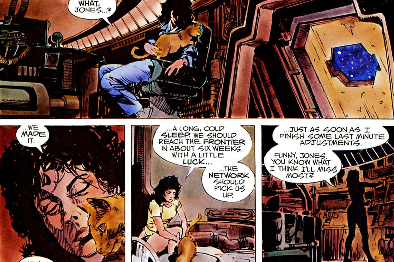 Jones in his carrier in Alien: The Illustrated Story
