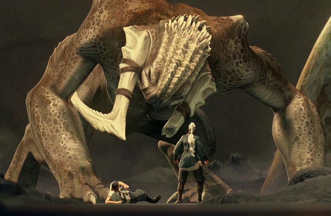 A Giant creature from the arena in Predator: Killer Of Killers