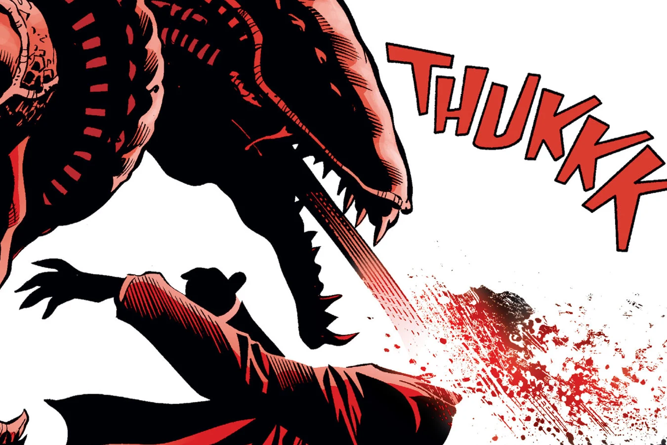 The Killer Croc Xenomorph kills Dr. Fortune
