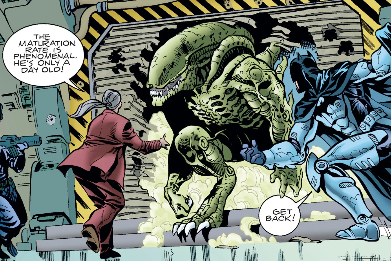 The Killer Croc Xenomorph breaking free