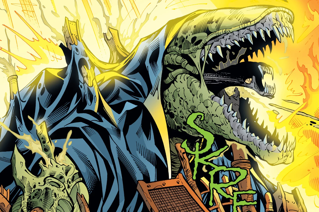 The dead Killer Croc Xenomorph