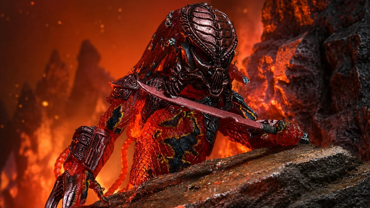 Lava Predator standing with a volcanic blade