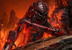 Lava Planet Predator holding a volcanic blade