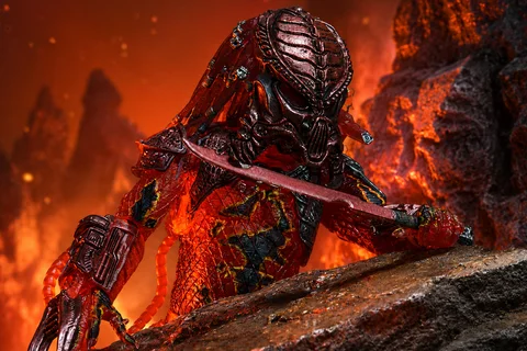Lava Predator standing with a volcanic blade