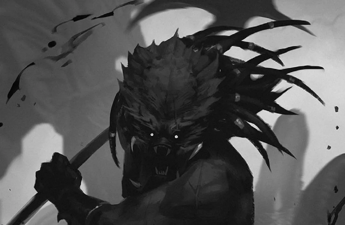 The Black Warrior, a mythic Yautja death god