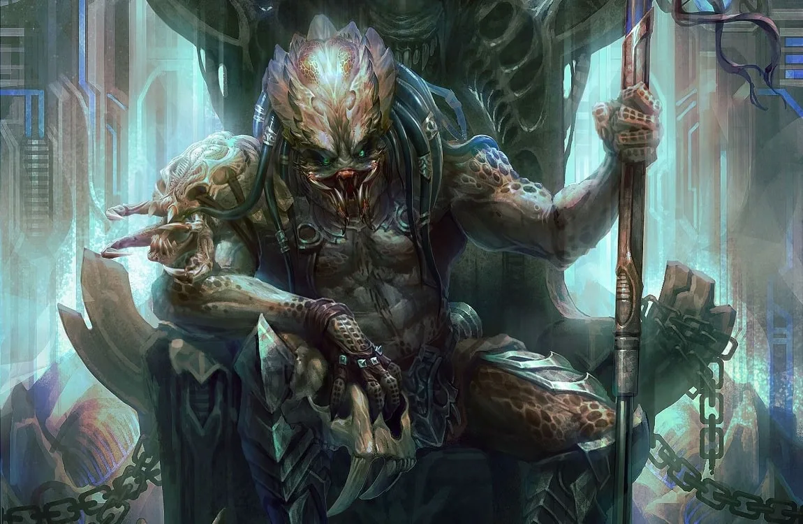 Kalakta, a future-era Yautja Elder and king figure from the Rage War