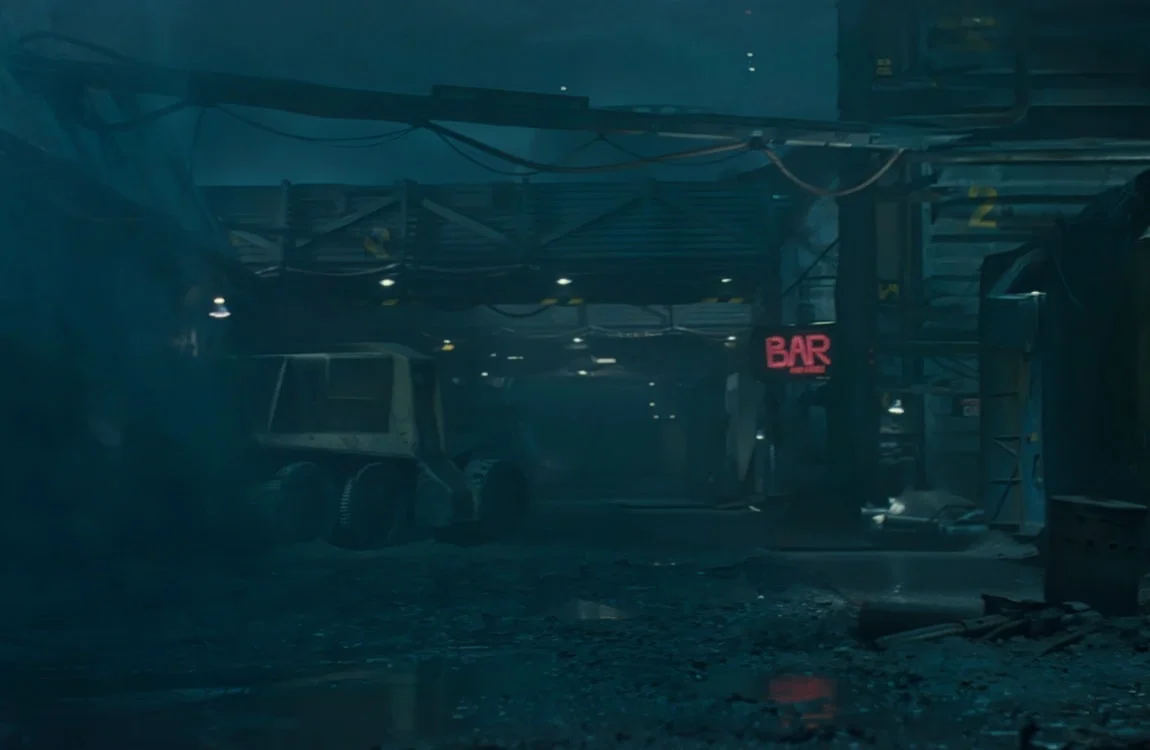 A street and a bar in Hadley's Hope Colony