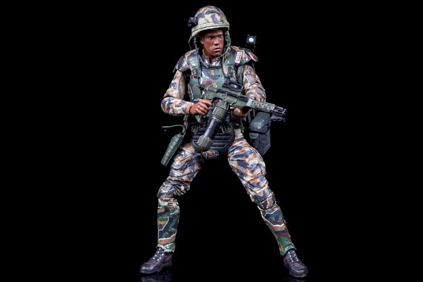 NECA 7-inch Aliens Series 9 Private Frost figure with an M240 flamethrower