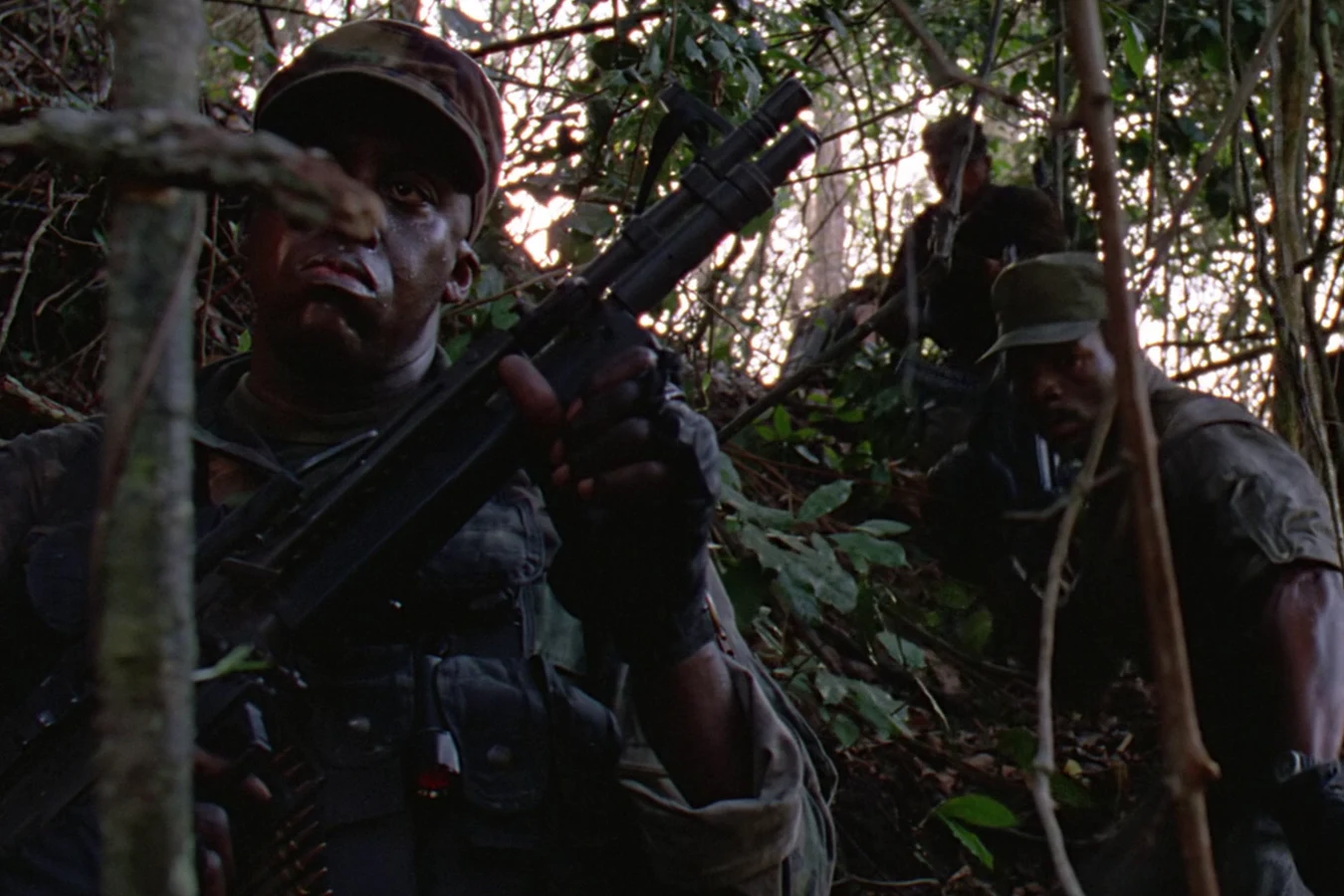 Mac Eliot on jungle patrol with Dutch's team in Predator
