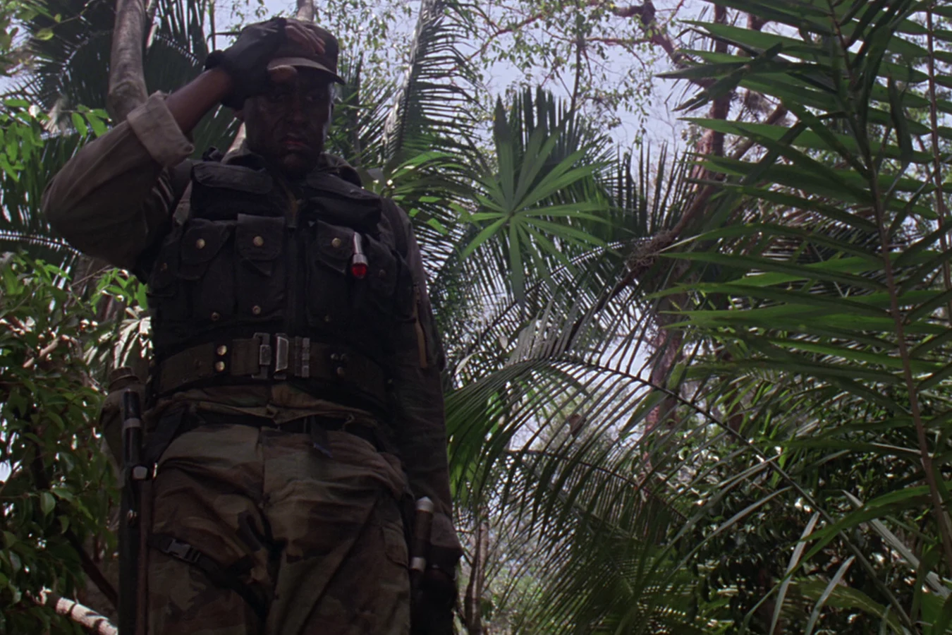 Mac Eliot saluting over Blain Cooper's body in Predator
