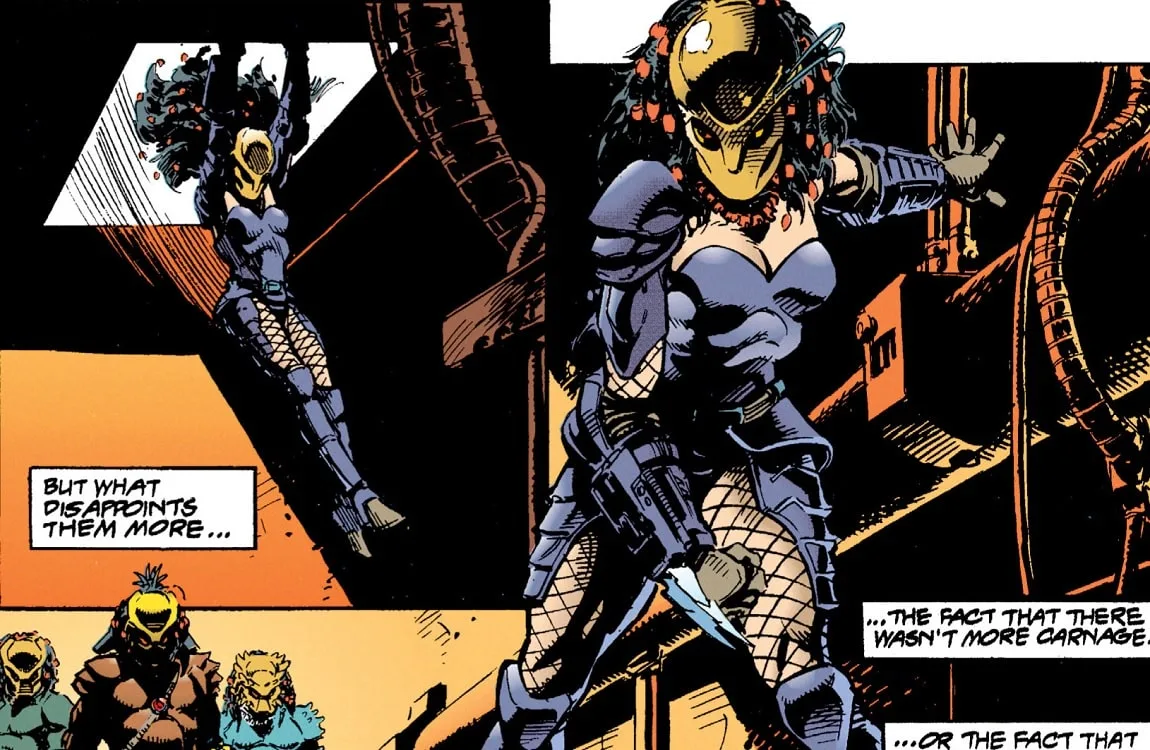 Machiko Noguchi in Predator gear in Three World War