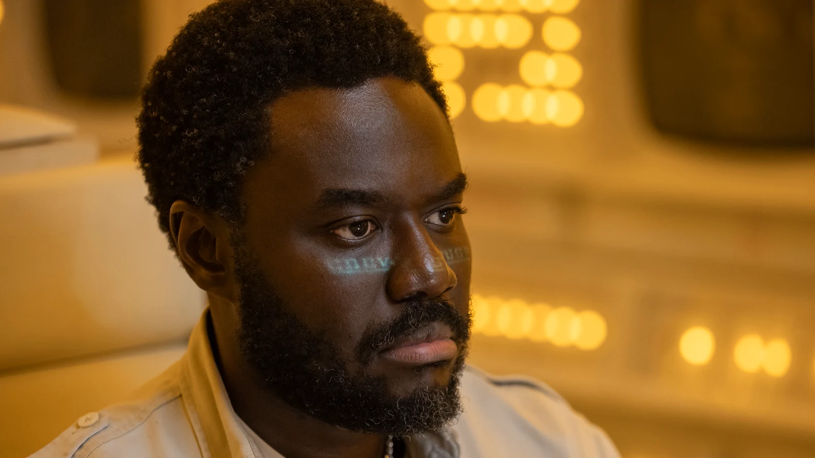 Kumi Morrow, the Maginot's cyborg security chief played by Babou Ceesay in Alien: Earth