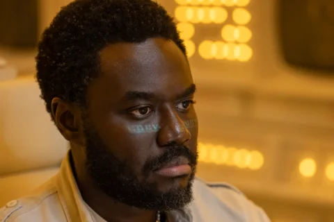Kumi Morrow, the Maginot's cyborg security chief played by Babou Ceesay in Alien: Earth