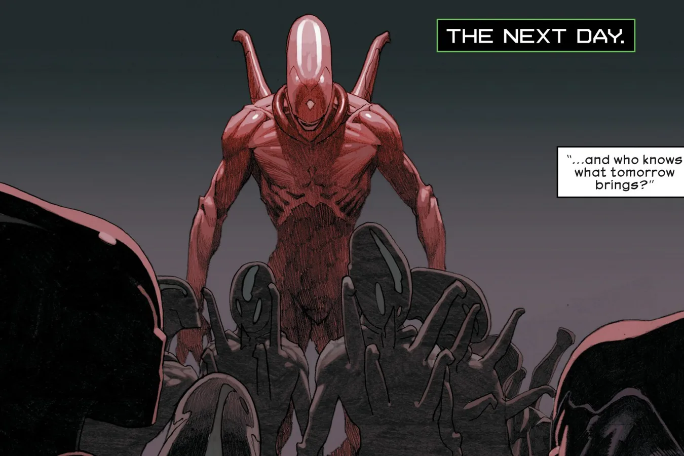 The fully grown Mr. Sinister Xenomorph in Aliens vs. Avengers