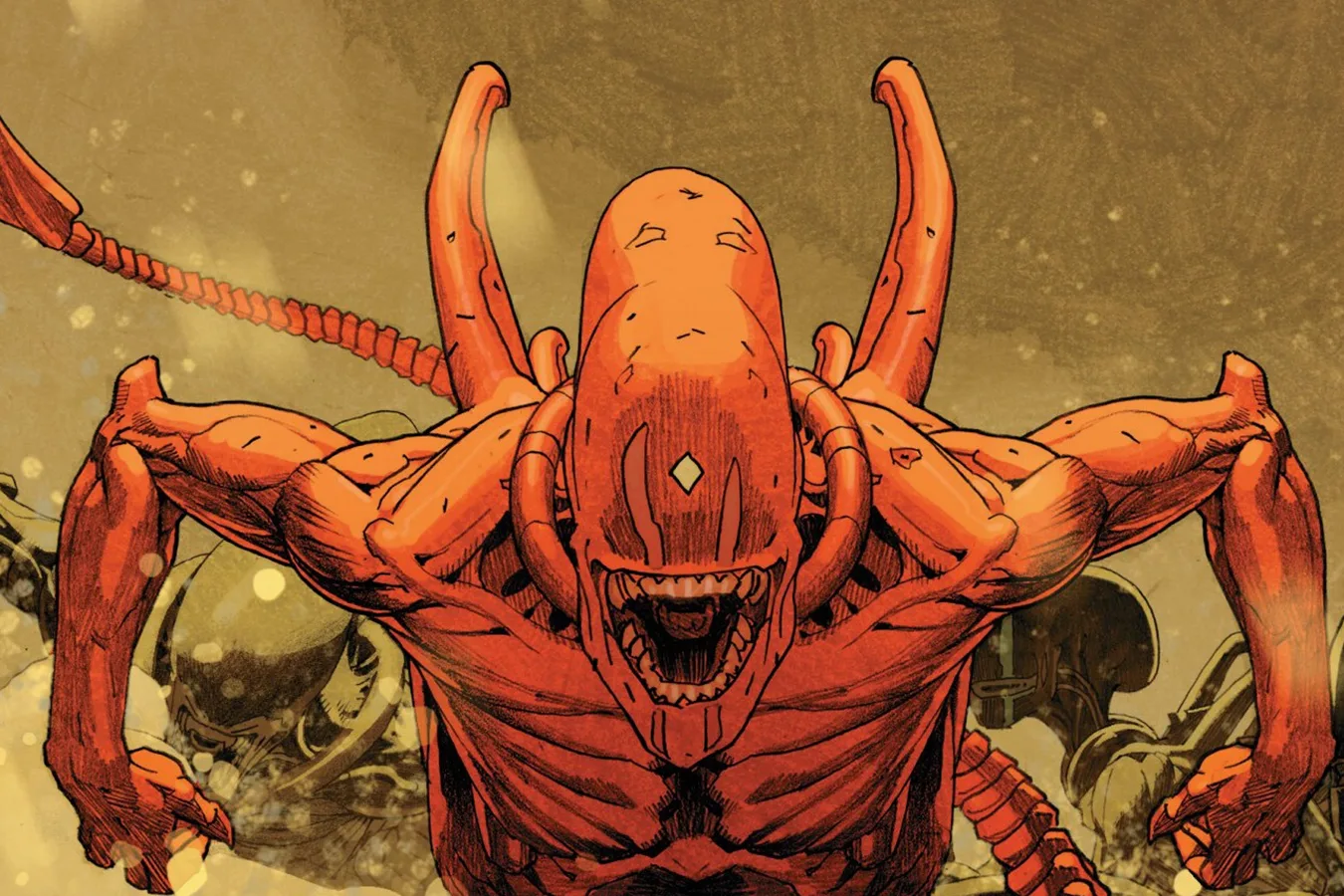 The Mr. Sinister Xenomorph leading a Xenomorph hive