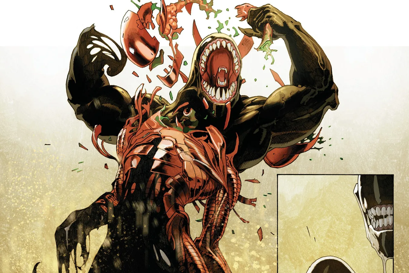 Venom destroying the Mr. Sinister Xenomorph from within