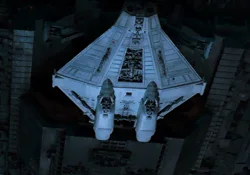 The Narcissus shuttle under the USCSS Nostromo in the first Alien movie