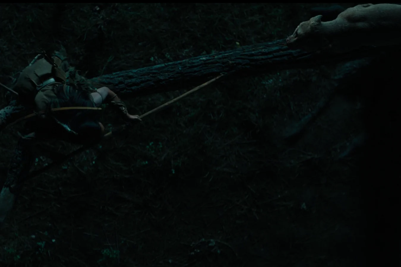 Naru waits in a tree during the mountain lion hunt in Prey