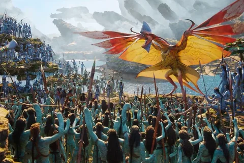 Toruk Makto with Na'vi clans