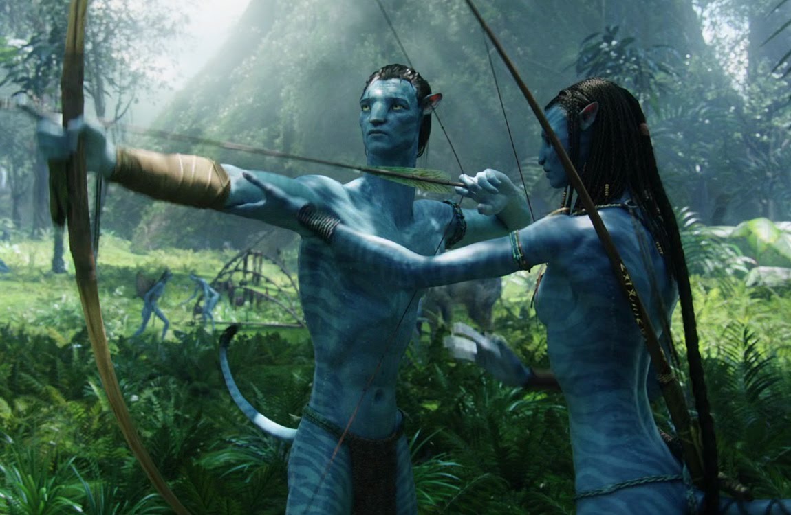 Neytiri teaching Jake Sully in Avatar